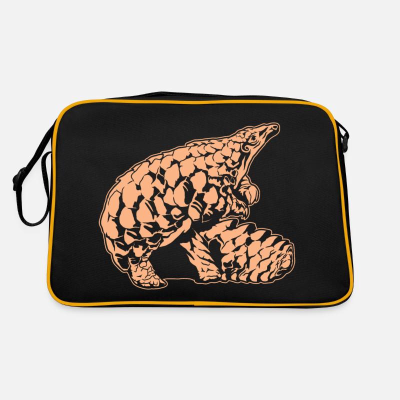 Cool Pangolin Sketch Graphic Wildlife Creature Sac Retro
