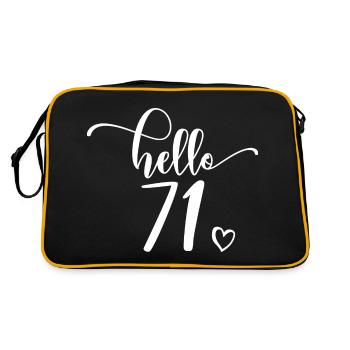 Hello 71 - Mignon cadeau de 71e anniversaire, 71 ans - Sac Retro - noir/or - Dos