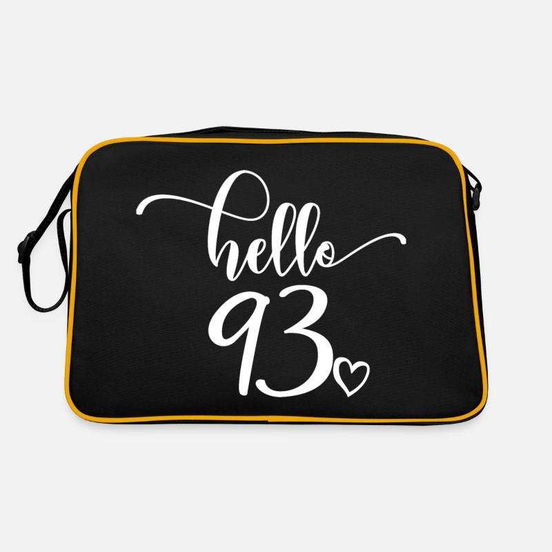 Hello 93 - Mignon cadeau de 93e anniversaire, 93 ans Sac Retro