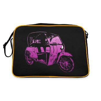 DDR Duo Kult-Oldtimer - Retro Tasche - Schwarz/Gold - Hinten