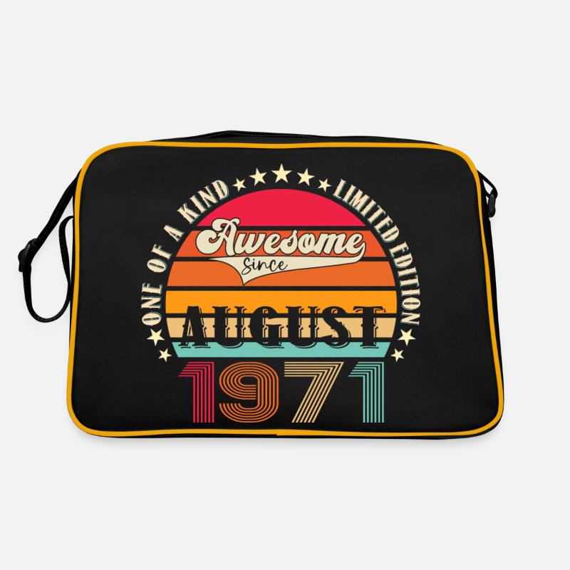 Awesome since August 1971 51. Geburtstag Geschenk Retro Tasche