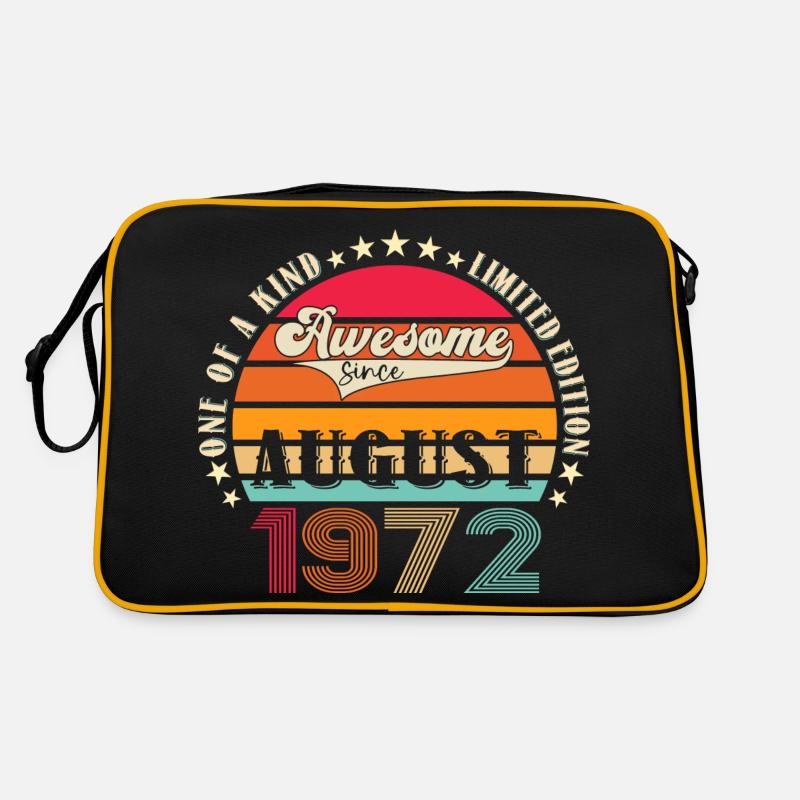 Awesome since August 1972 50. Geburtstag Geschenk Retro Tasche
