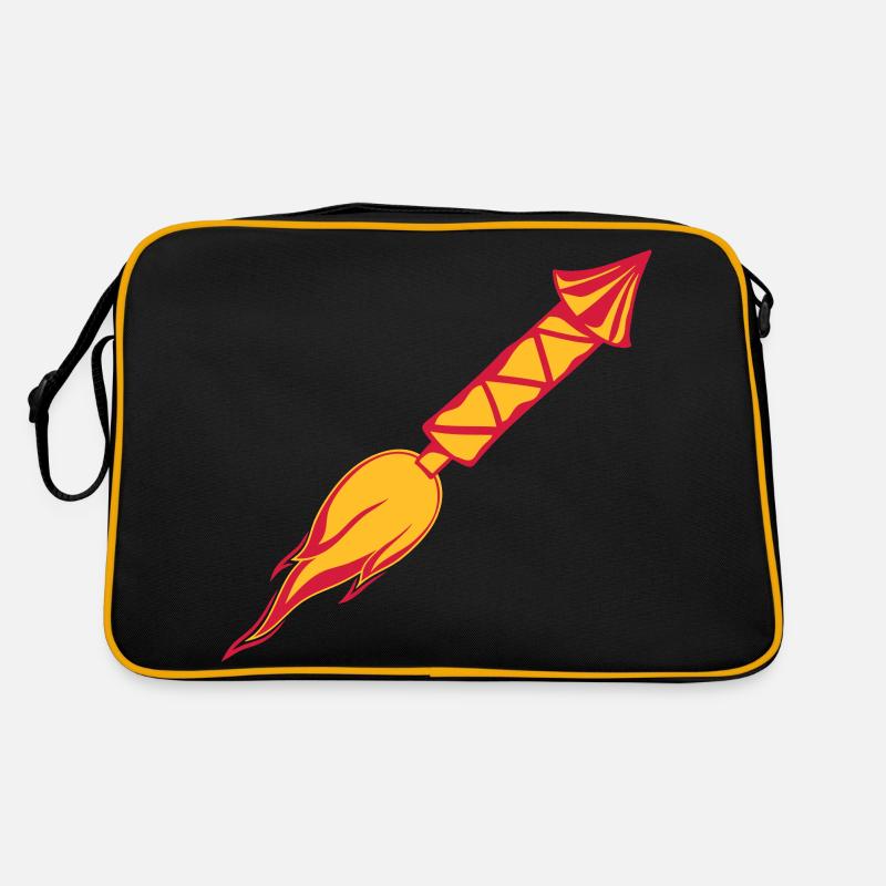 fire flames burn hot fast end ra Retro Bag