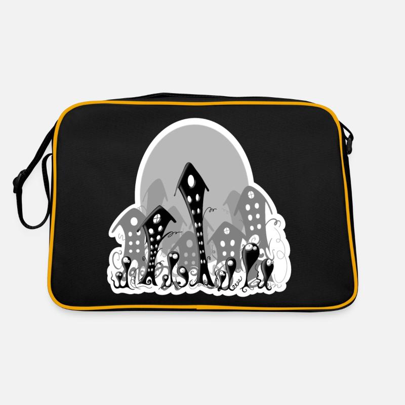 Monde gris - Sac Retro - noir/or