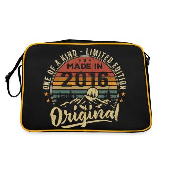 Né 2016 Original Retro Vintage Anniversaire 2016 - Sac Retro - noir/or - Dos
