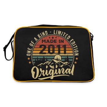 Né 2011 Original Retro Vintage Anniversaire 2011 - Sac Retro - noir/or - Dos