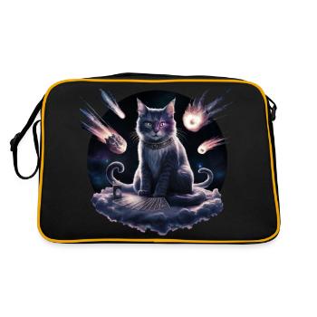 Kitku der Hellseher - Retro Tasche - Schwarz/Gold - Hinten