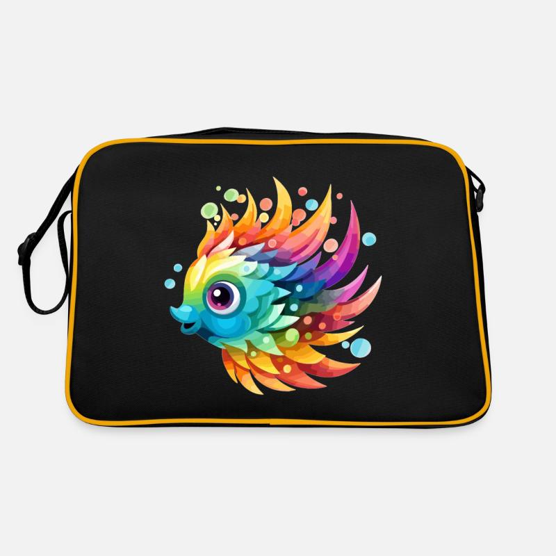 Funny Colorful Fish Retro Bag