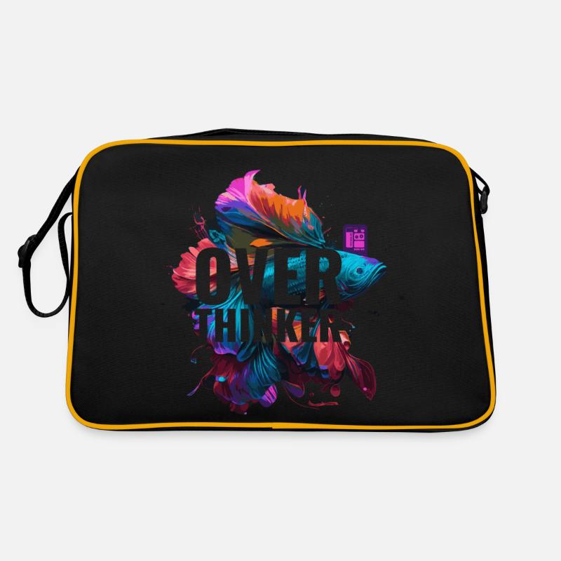 overthinker fish Retro Tasche