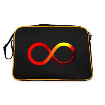 Symbole infini Infini Rouge Orange Jaune - Sac Retro - noir/or - Dos