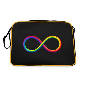 Infini Infinity Symbol Arc-en-ciel LGBT - Sac Retro - noir/or - Dos