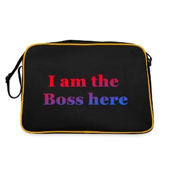 I am the Boss here - Retro Bag - black/gold - Back