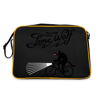 Lone Wolf sur le vélo - Sac Retro - noir/or - Dos