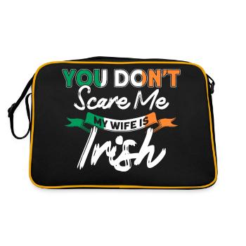 Ireland Irish Flag Irish Wife Gift - Retro Bag - black/gold - Back