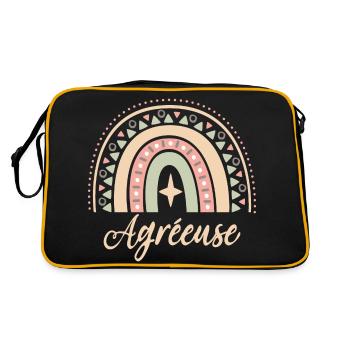 Cadeau Agréeuse. Boho Rainbow agréeuse. - Sac Retro - noir/or - Dos