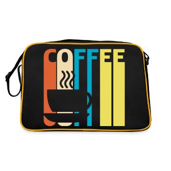 Café | tasse à café, café au lait, expresso, cappuccino - Sac Retro - noir/or - Dos