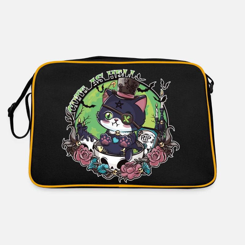 Das Erwachen von Catleman Jack - Retro Tasche - Schwarz/Gold