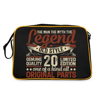 20 Years Old, Legends 2004 Vintage 2004 Anniversary - Retro Bag - black/gold - Back