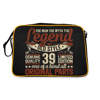39 years old, legends 1985 vintage 1985 anniversary - Retro Bag - black/gold - Back