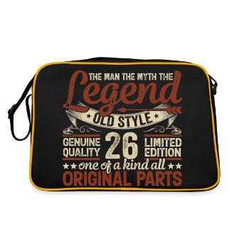 26 ans, Légendes 1998 Millésime 1998 Anniversaire - Sac Retro - noir/or - Dos
