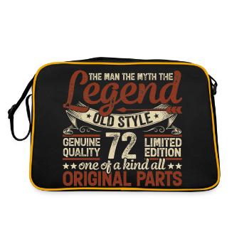 72 ans, Légendes 1952 Millésime 1952 Jubilé - Sac Retro - noir/or - Dos