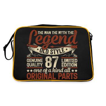 87 years old, legends 1937 vintage 1937 anniversary - Retro Bag - black/gold - Back