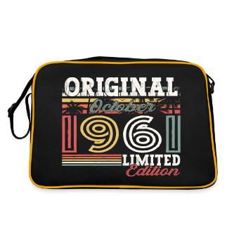Original October 1961 61st Birthday Gift Cool - Retro Bag - black/gold - Back