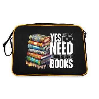 Yes i really do need all these books - Retro Bag - black/gold - Back