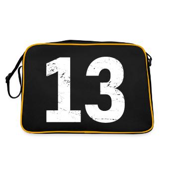 Cool Number 13 - 13 Years Old 13th Birthday Gift - Retro Bag - black/gold - Back