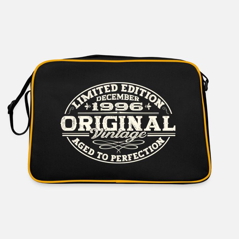 Original Dezember 1996 26. Geburtstag Geschenk - Retro Tasche - Schwarz/Gold