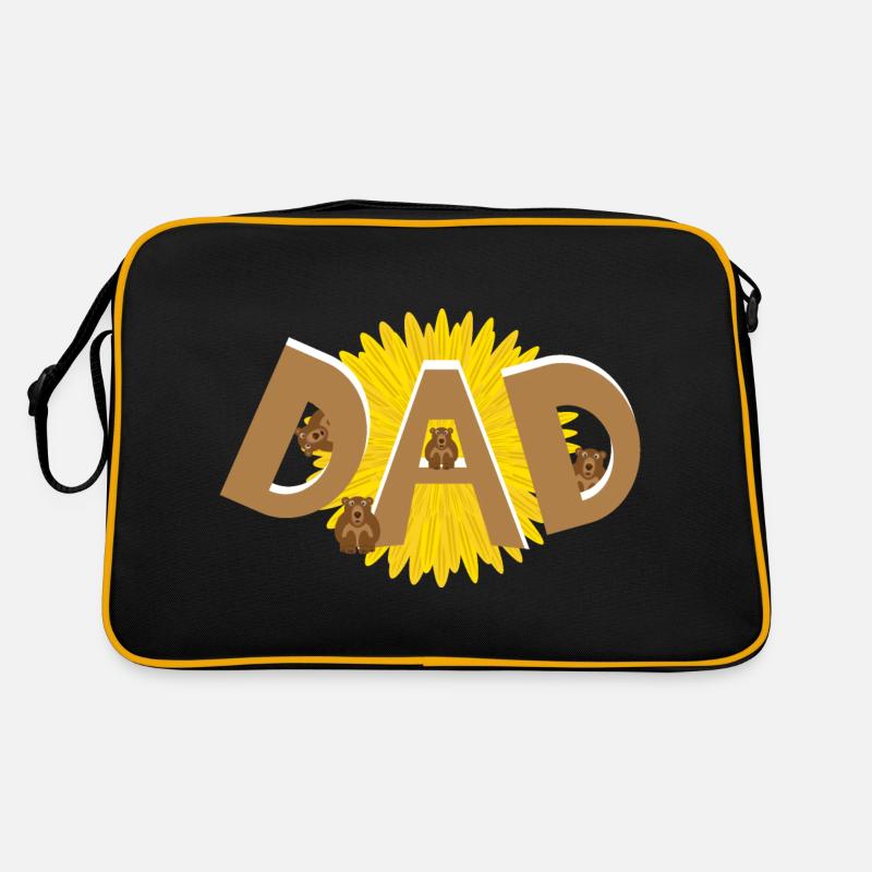 Vier Bären mit DAD, eine lustige Überraschung. Retro Tasche