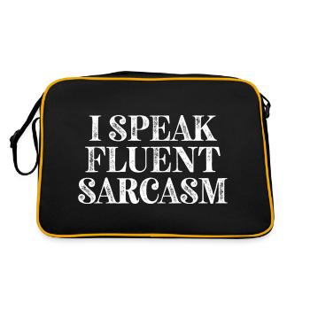 I Speak fluent Sarcasm - Retro Bag - black/gold - Back
