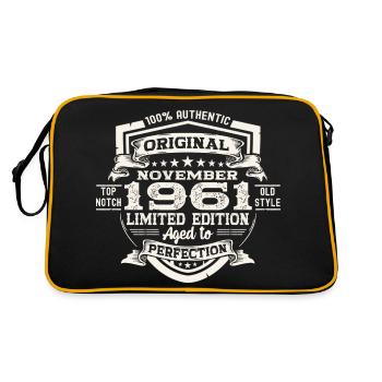 Original November 1961 61st birthday gift - Retro Bag - black/gold - Back