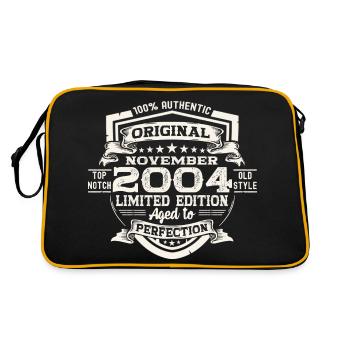 Cadeau original du 18e anniversaire de novembre 2004 - Sac Retro - noir/or - Dos