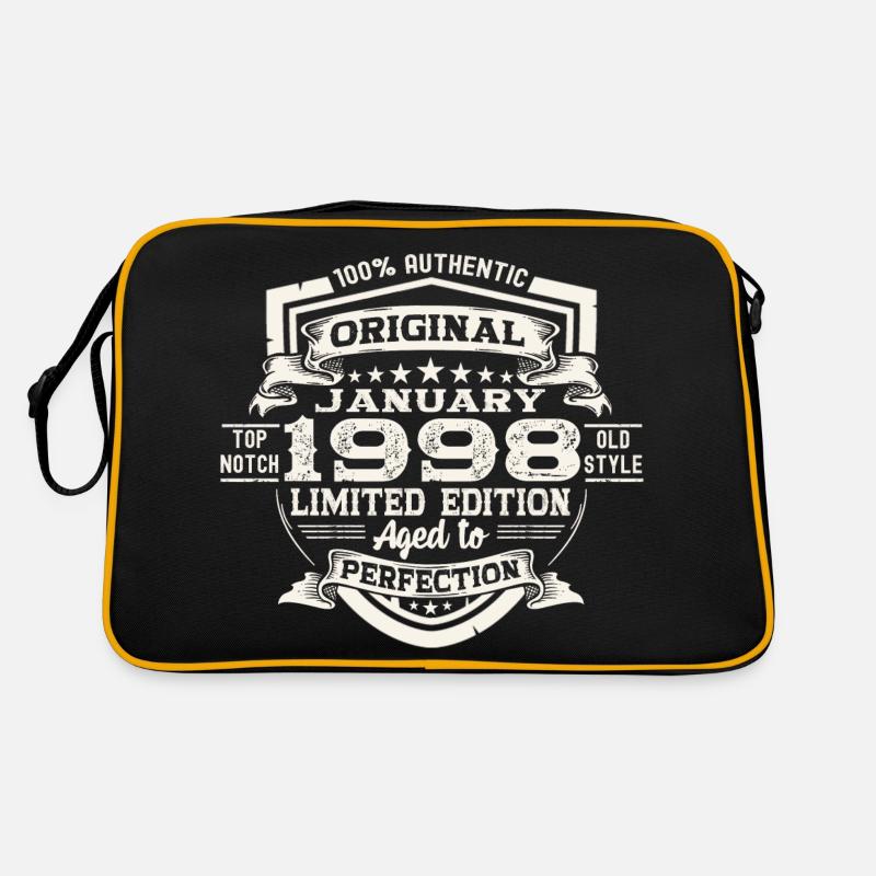 Born 1998 January 25th birthday Gift man Retro Bag
