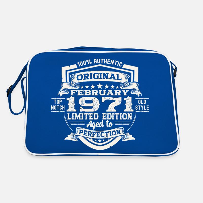 Februar Jahrgang 1971 52. Geburtstag Geschenk Mann Retro Tasche