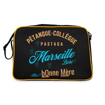 Marseille Fun Tee - Sac Retro - noir/or - Dos