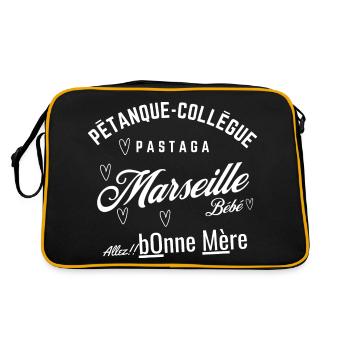 Marseille Fun B - Sac Retro - noir/or - Dos