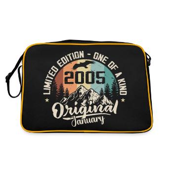 January 2005 Original 21 Year Anniversary Gift - Retro Bag - black/gold - Back