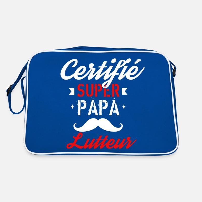 Certifié Super papa lutteur Sac Retro