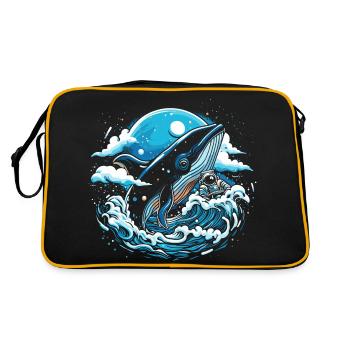 Space Whale Imagination - Retro Bag - black/gold - Back
