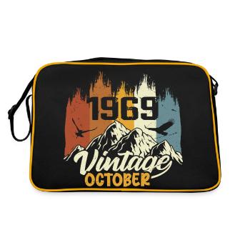 Né en octobre 1969 - Anniversaire octobre 1969 - Sac Retro - noir/or - Dos