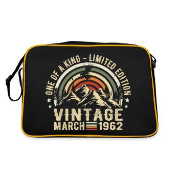Born in March 1962 - Born in March 1962 - Retro Bag - black/gold - Back