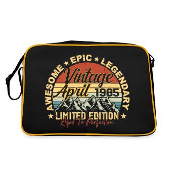 Cadeau 40ème anniversaire Millésime Avril 1985 - Sac Retro - noir/or - Dos