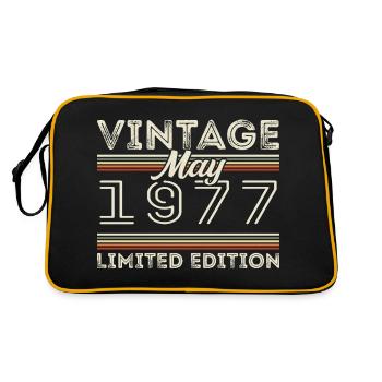 May 1977 Birthday 1977, Legendary since May 1977 - Retro Bag - black/gold - Back