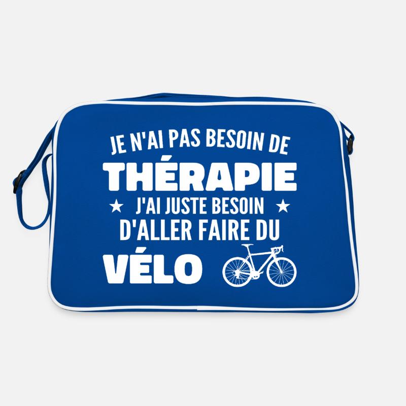 Therapy Cycling Gift Humor Cyclists Retro Bag