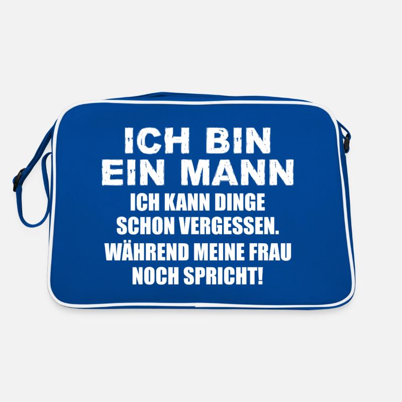 Ich bin ein Mann ich kann Dinge schon vergessen Retro Tasche