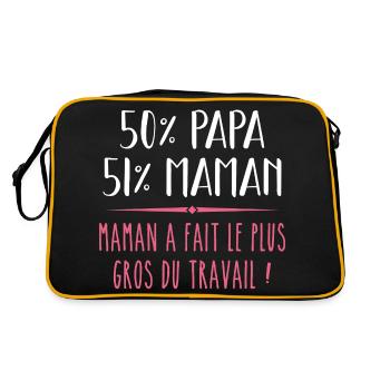 Grenouillere annonce grossesse bébé - Sac Retro - noir/or - Dos