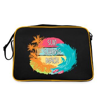Feel the rhythm of the sun, surf, and beach. - Retro Bag - black/gold - Back