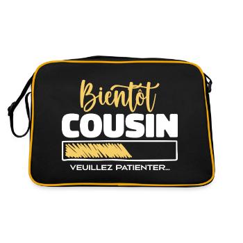 soon cousin please wait - Retro Bag - black/gold - Back